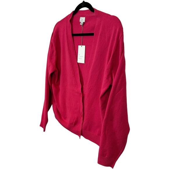 A New Day Hot Pink Button-Front Cardigan Sweater Women’s Large NWT - Picture 6 of 7
